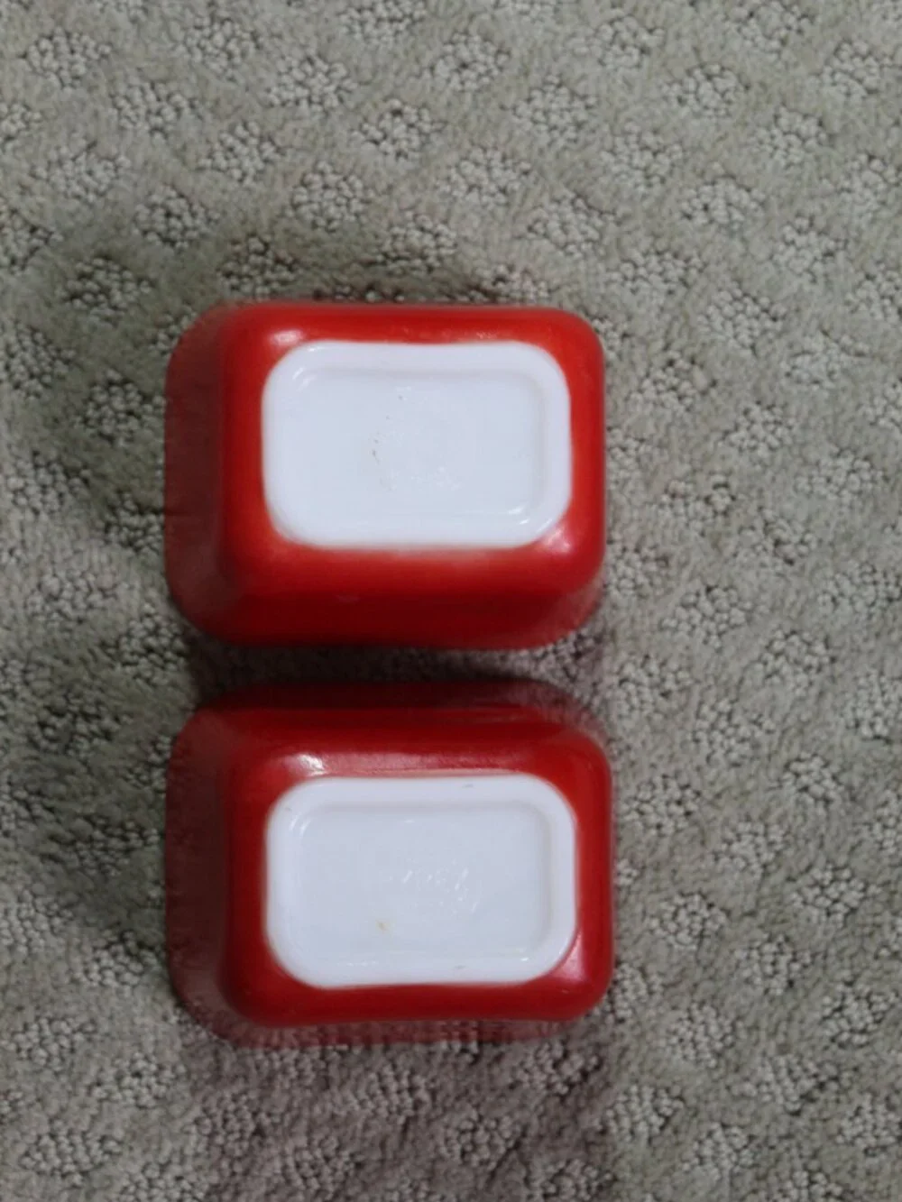 Pyrex Fridgie Refrigerator Dish Primary 6 pc Set Red 501 Blue 502 Vintage Lids